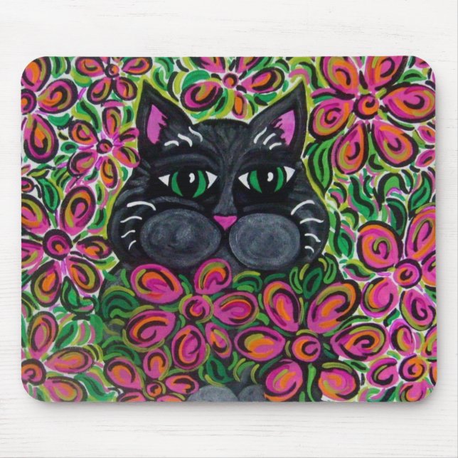 Flower power Mousepad Musmatta (Framsidan)