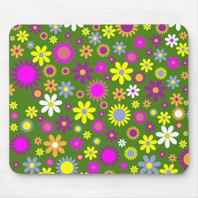 Flower Power Mousepad Musmatta (Framsidan)