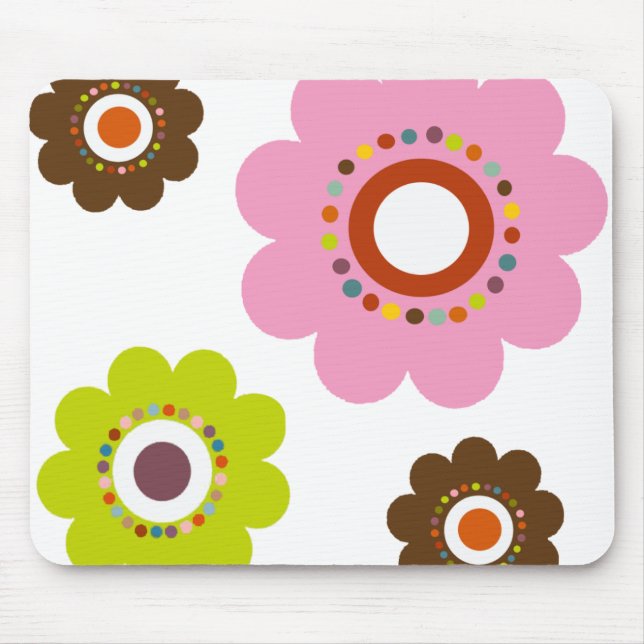 Flower power Mousepad Musmatta (Framsidan)