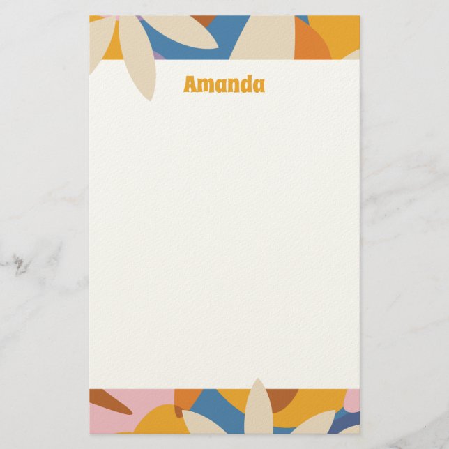 Flower Power Notepad Brevpapper (Framsida)