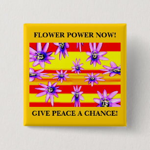 FLOWER POWER NU! KNAPP