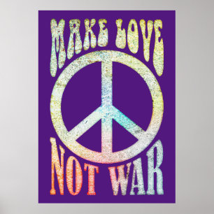 Flower Power Peace - Gör inte Kärlek Krig 1 Poster