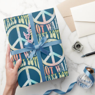 Flower Power Peace - Gör inte Kärlek Krig 1 Presentpapper