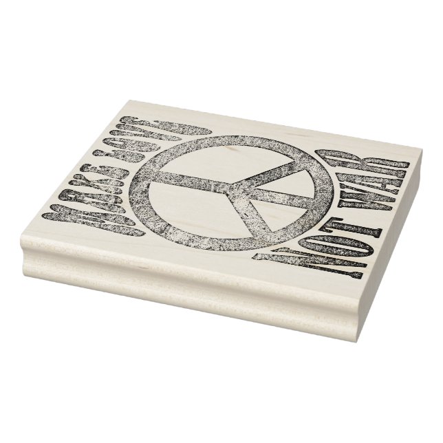 Flower Power Peace - Gör inte Kärlek Krig 1 Stämpel (Stämpel)