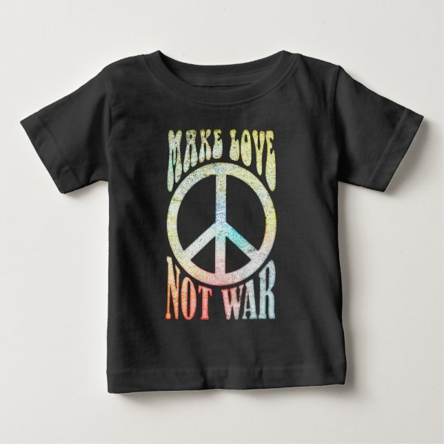 Flower Power Peace - Gör inte Kärlek Krig 1 T Shirt (Framsida)