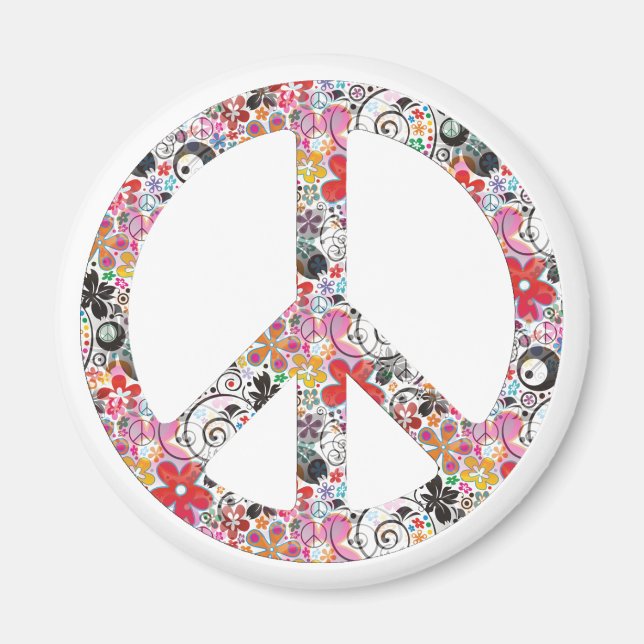 Flower Power Peace I Magnet (Framsidan)