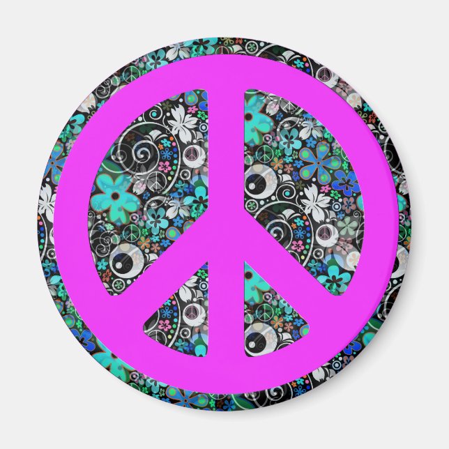 Flower Power Peace II | ROSA Magnet (Framsidan)