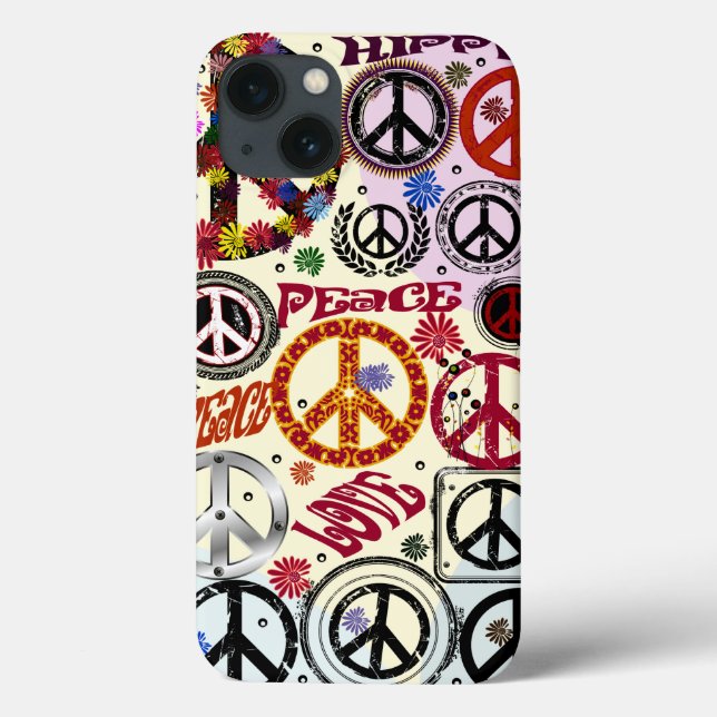 Flower Power Peace & Kärlek Hippie (Baksida)