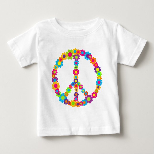 Flower Power Peace Tee (Framsida)
