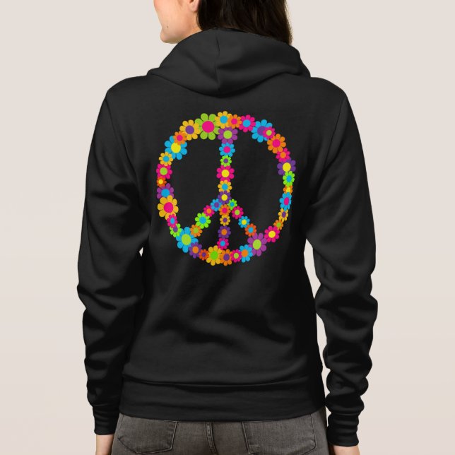 Flower Power Peace Tee Shirt (Baksida)