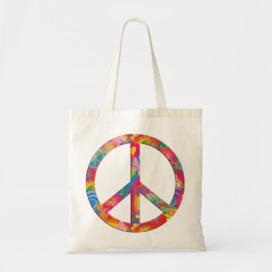 Flower Power Peace Tygkasse