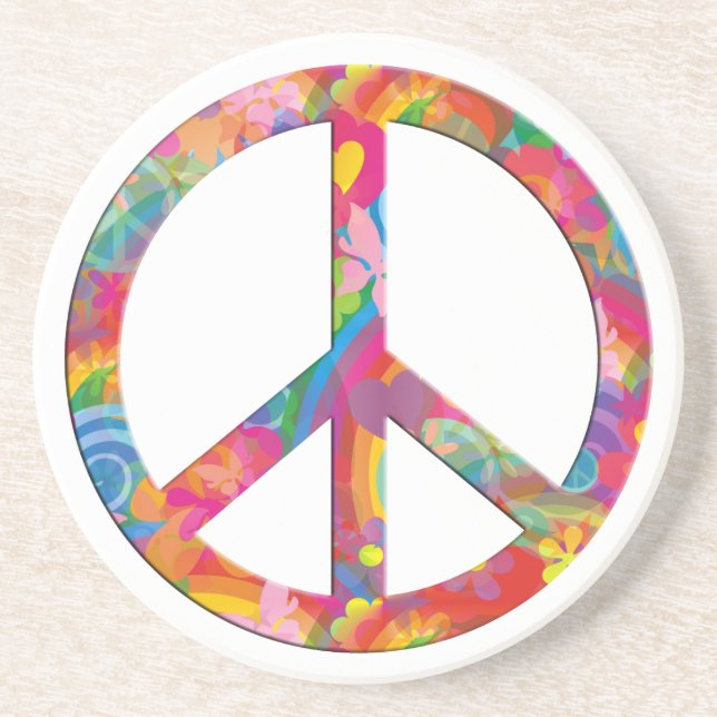 Flower Power Peace Underlägg (Framsidan)