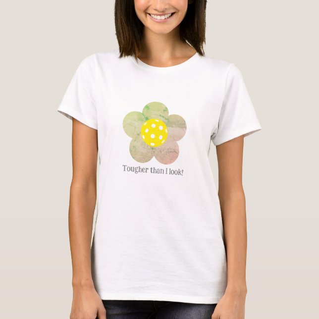 Flower Power Pickleball T Shirt (Framsida)