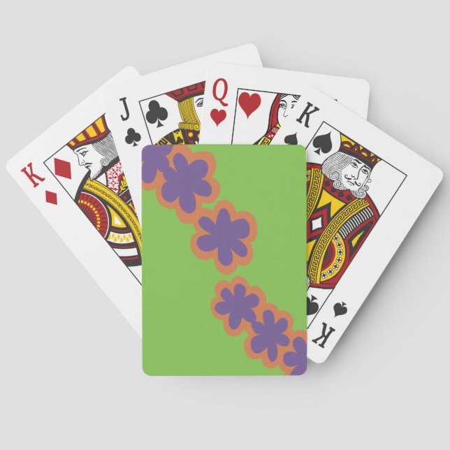 Flower Power Poker Cards Casinokort (Baksidan)
