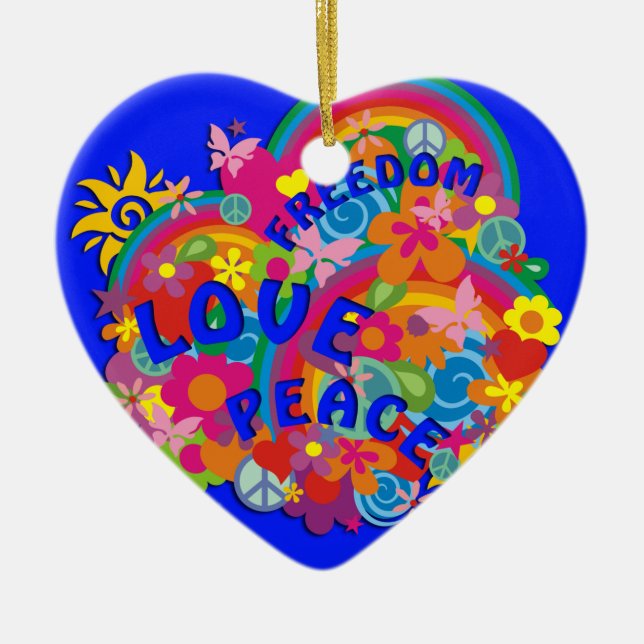 Flower Power Rainbow | ROYAL Julgransprydnad Keramik (Framsidan)