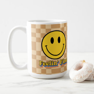 Flower Power Retro Daisy Sunflower Mug - 70s Kaffemugg