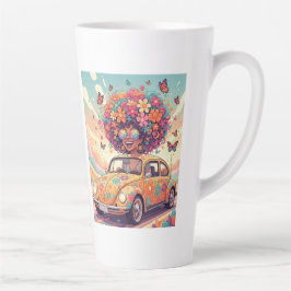 Flower Power Ride Latte Mug