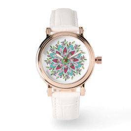 Flower Power Ro Guld Watch Armbandsur