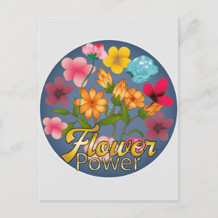 Flower Power Sign-vykort Vykort