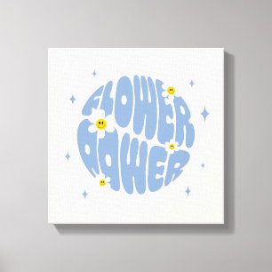 Flower Power Slogan Canvastryck