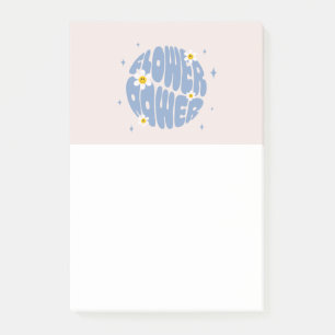 Flower Power Slogan Post-it Block