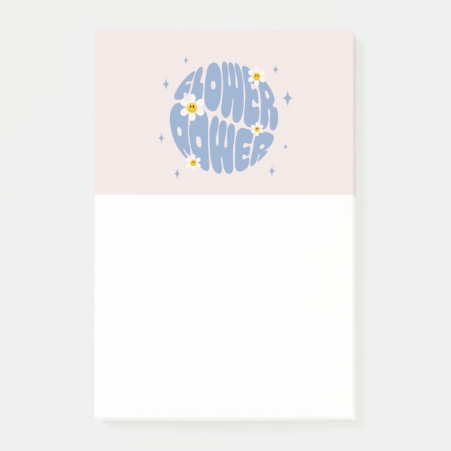 Flower Power Slogan Post-it Block (Framsida)