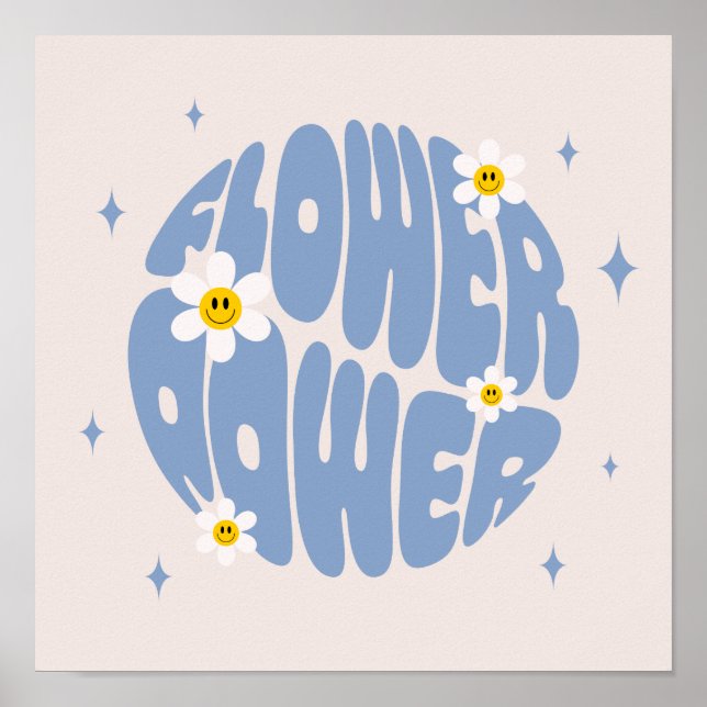 Flower Power Slogan Poster (Framsidan)
