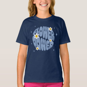 Flower Power Slogan T Shirt