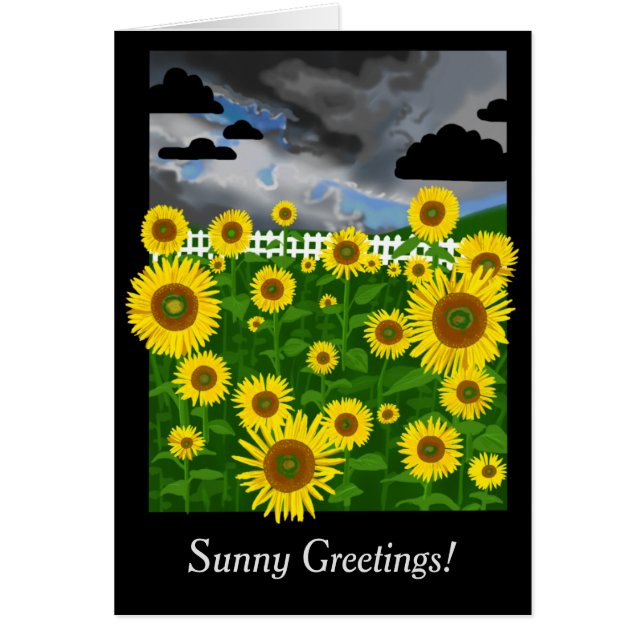 Flower Power! ~Solblommor~ Scripting Note Card Hälsningskort (Framsidan)