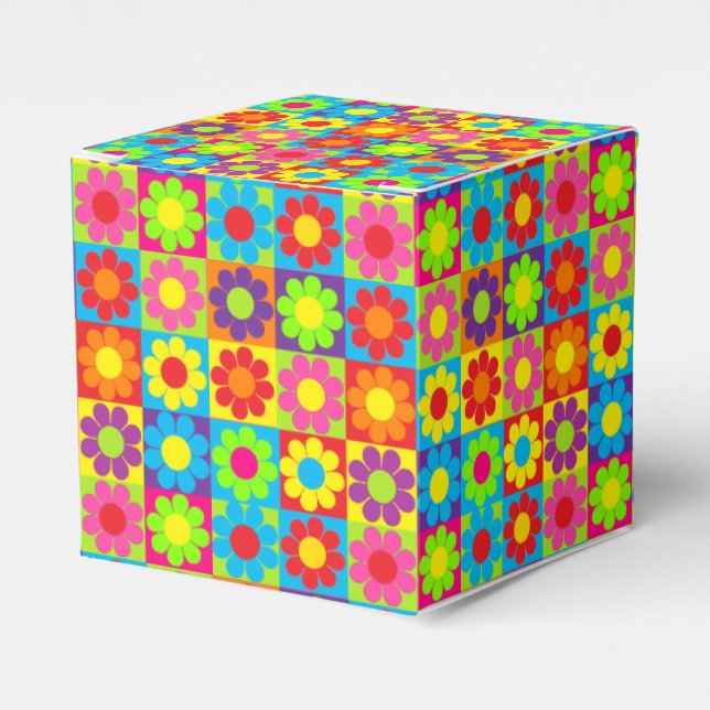 Flower Power Squares Presentaskar (Framsidan Sidan)