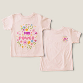 Flower Power "Tjejpower" Småbarns- och ungdomströj T Shirt