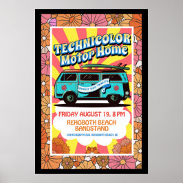 Flower Power TMH Beach Van Poster