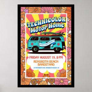 Flower Power TMH Beach Van Poster