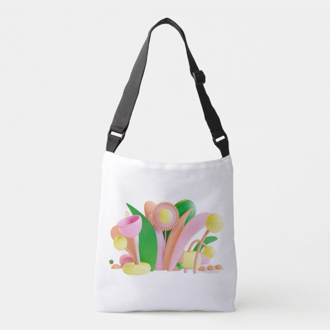 Flower Power Tote Bag Axelväska (Framsida)