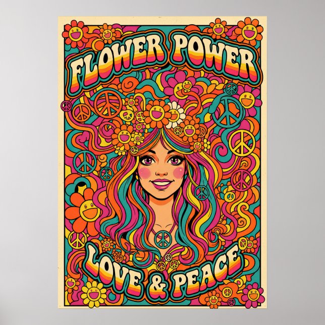 Flower Power V03 Poster (Framsidan)