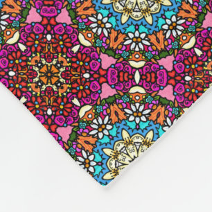 Flower Power V Garden Groovy Fleecefilt