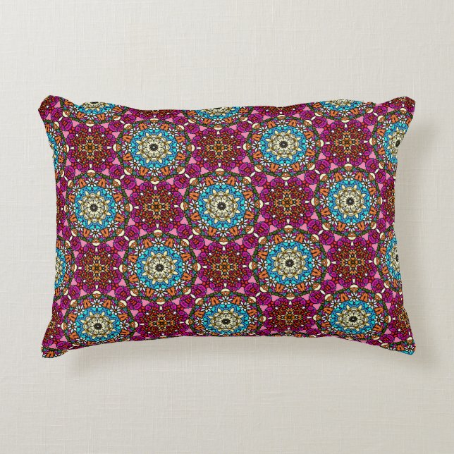 Flower Power V Trädgård Groovy Prydnadskudde (Framsidan)