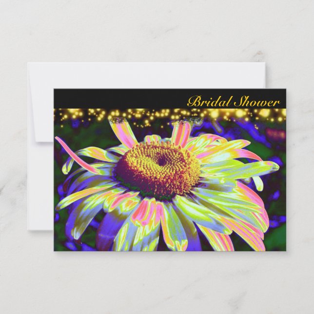 Flower poweranpassningsbarinbjudningskort för inbjudningar (Framsida)