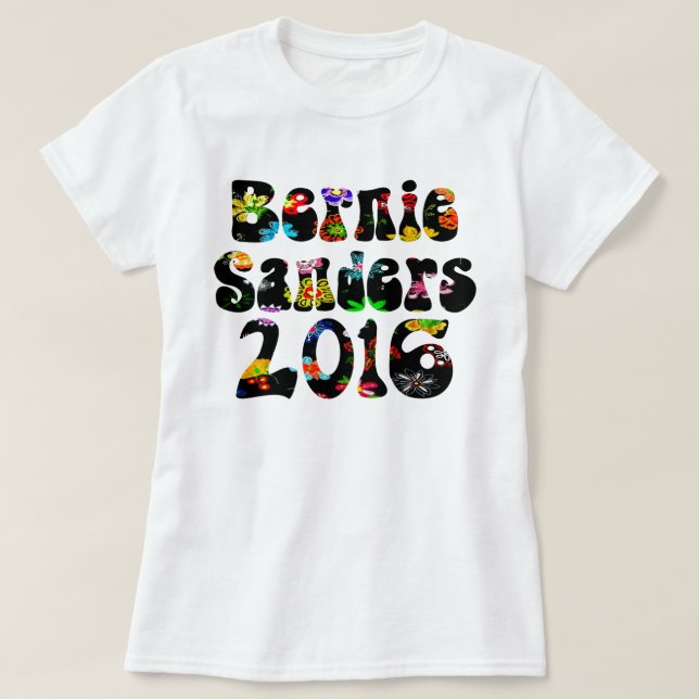Flower powerBernie slipmaskiner 2016 Tee Shirt (Design framsida)
