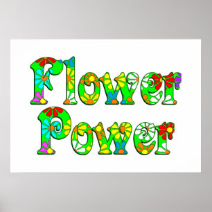 Flower powerblommor poster