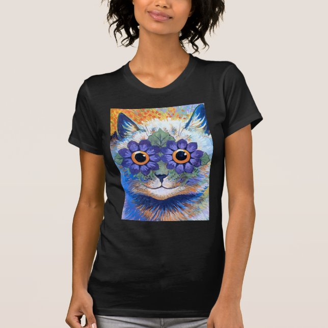 Flower powerkatt t shirt (Framsida)