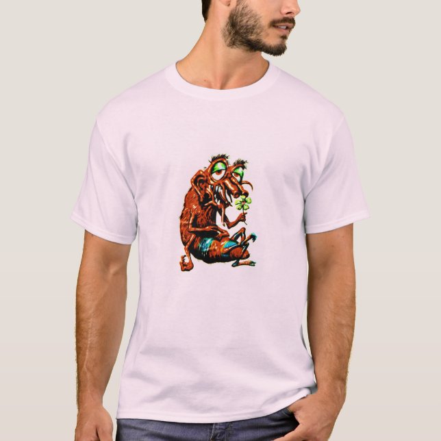 Flower powermonsterutslagsplats t shirt (Framsida)