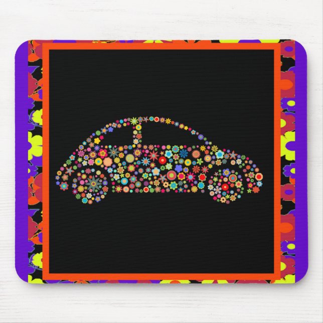 Flower powerritt Mousepad Musmatta (Framsidan)