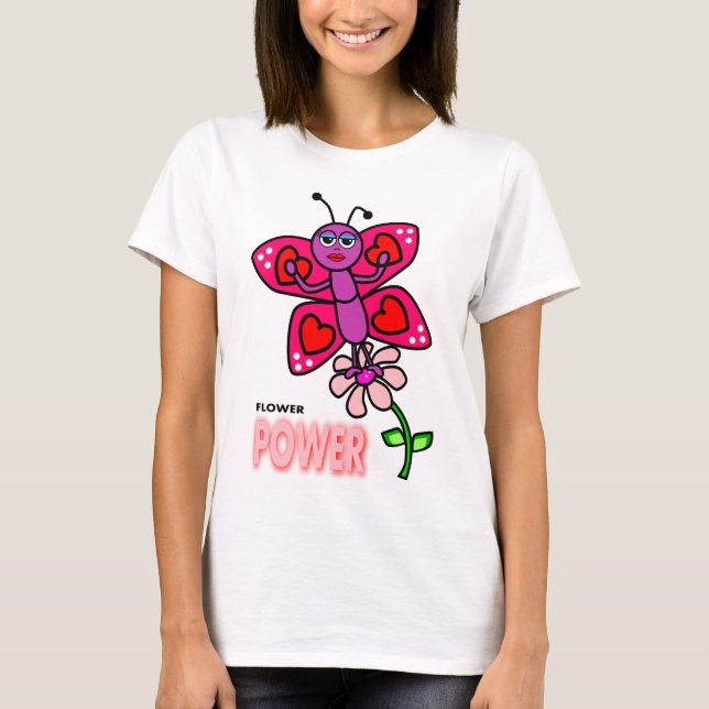 Flower powerT-tröja T-shirt (Framsida)