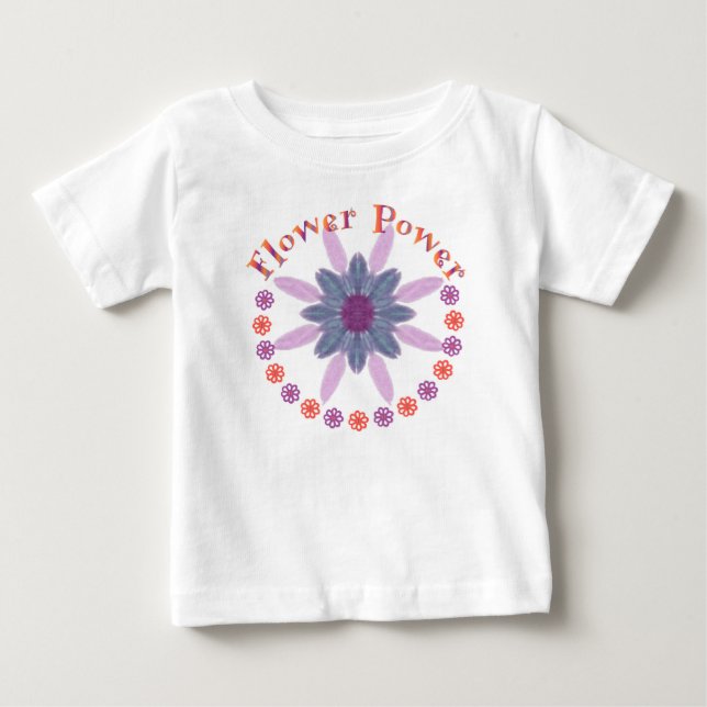 Flower powerViolet T Shirt (Framsida)