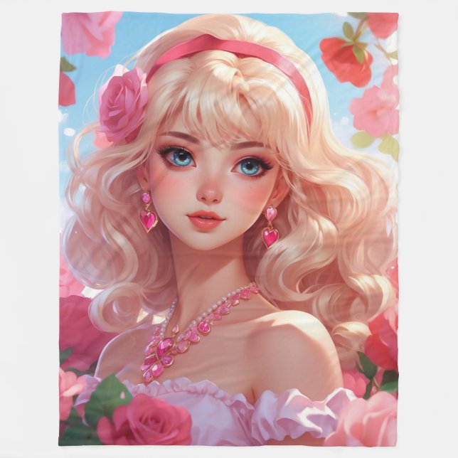 Flower princess fleecefilt (Framsidan)