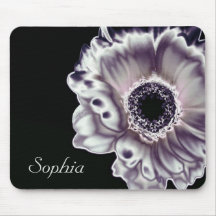Flower Print Anpassade Namn Mousepad