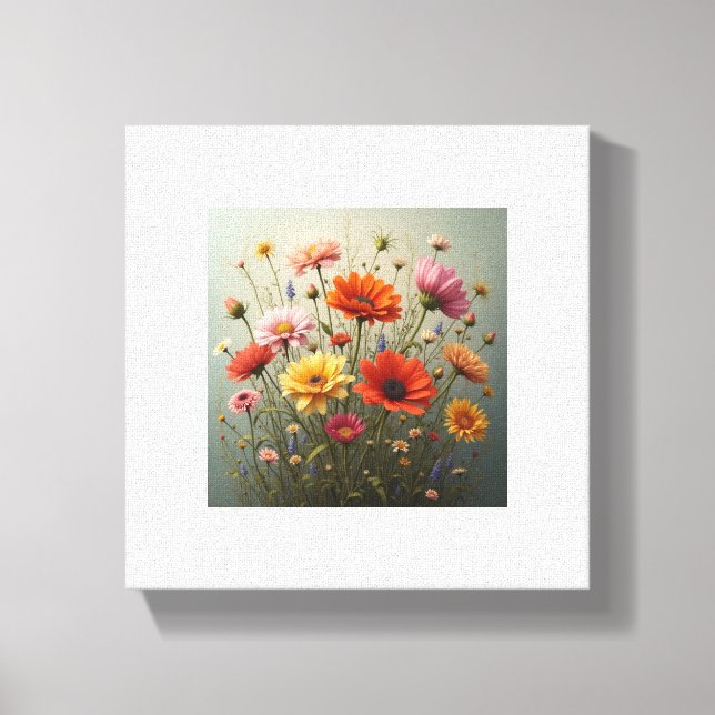 Flower Print Canvastryck (Framsida)