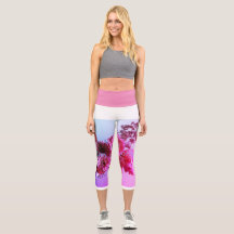 Flower print High waized Girl Capri