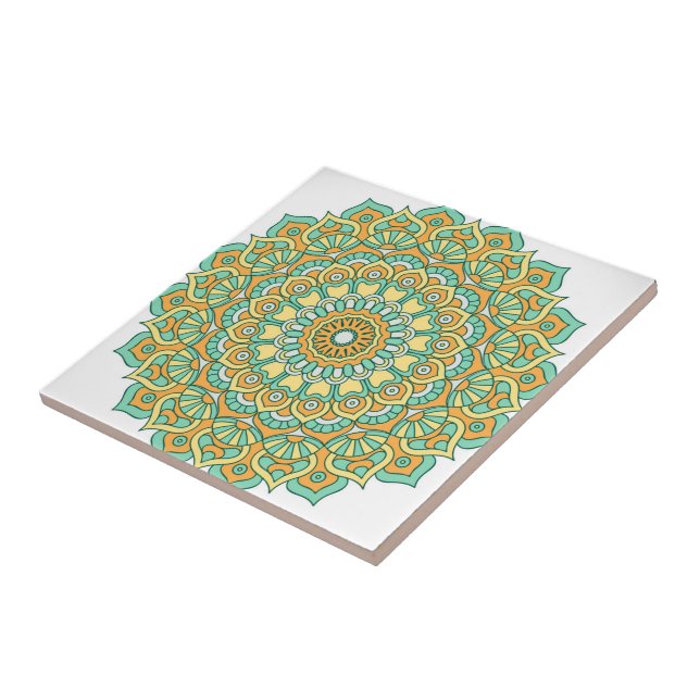 Flower Print Panel Kakelplatta (Sidan)